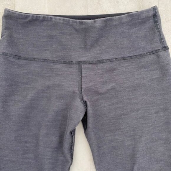 LULULEMON Athletica Heathered Gray/Grey Luon Cropped Low Rise Capri Leggings 4 - Picture 2 of 9